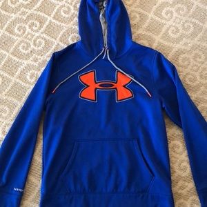 blue and orange under armour hoodie